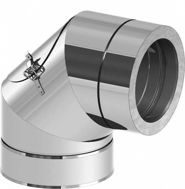 CONFUEGO Ofenrohr Bogen 90° Mit Reinigungstür, Bogen, 150,00 Mm, 90,00