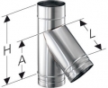 T-Stck 45 mit Abg. 080mm Muffe,080mm