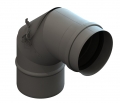 Bogen 90 m. Reinigung DN 80, gussgrau